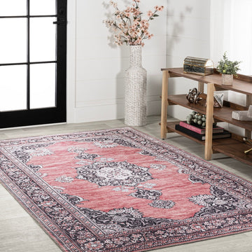 Bausch Bohemian Distressed Chenille Machine-washable Area Rug